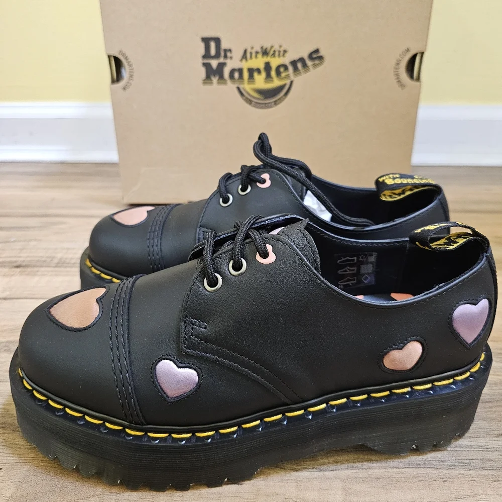Dr. Martens1461 Quad Heart Platform Derby, size US 9 - Picture 4 of 11
